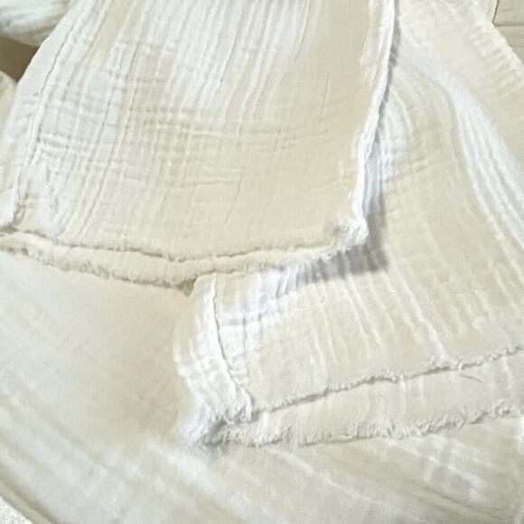 NSF Cotton Muslin Drop Crotch Straight Leg Shailey Pants White Womens XL NWT - Picture 9 of 11